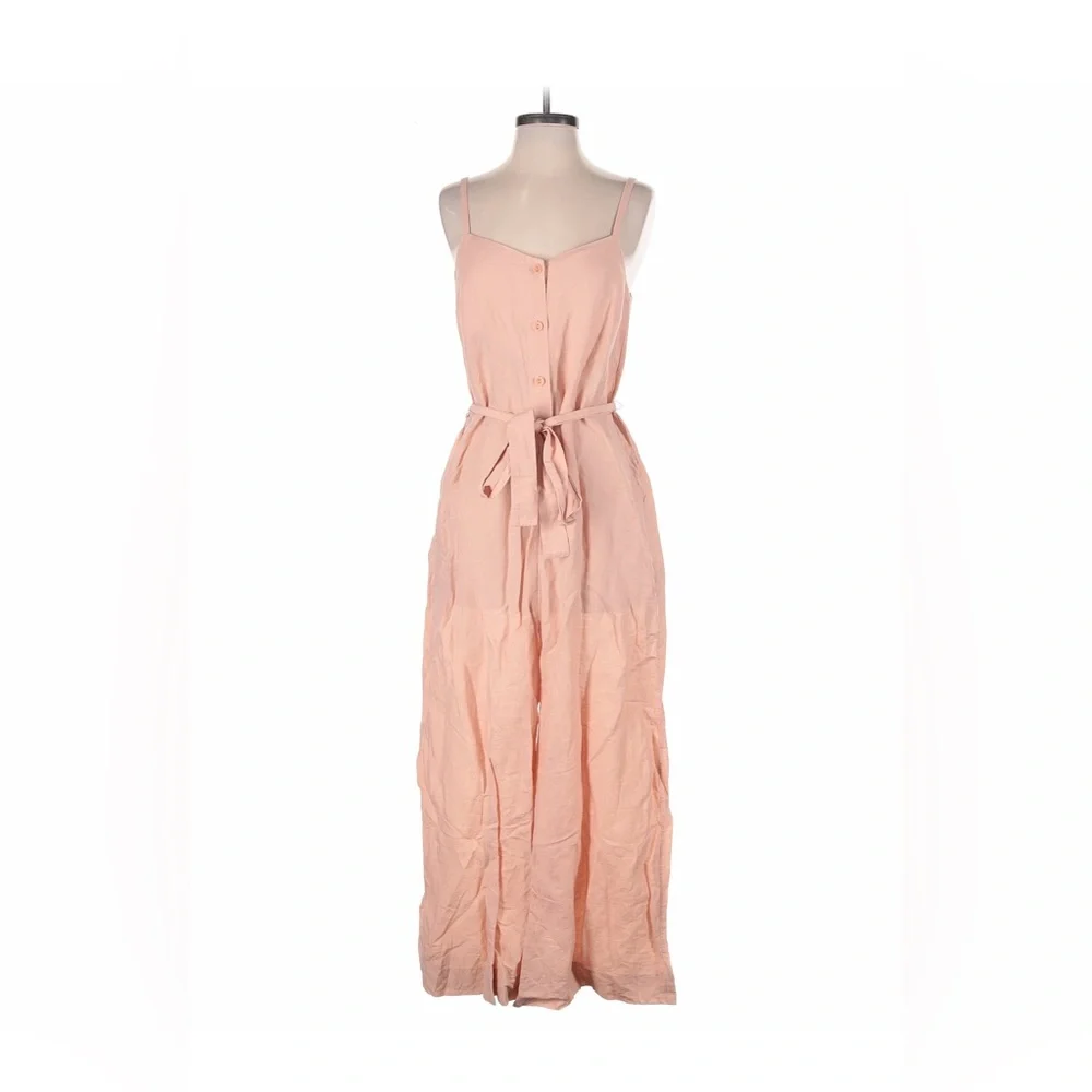 COS Linen Blend Jumpsuit - Pink (6)